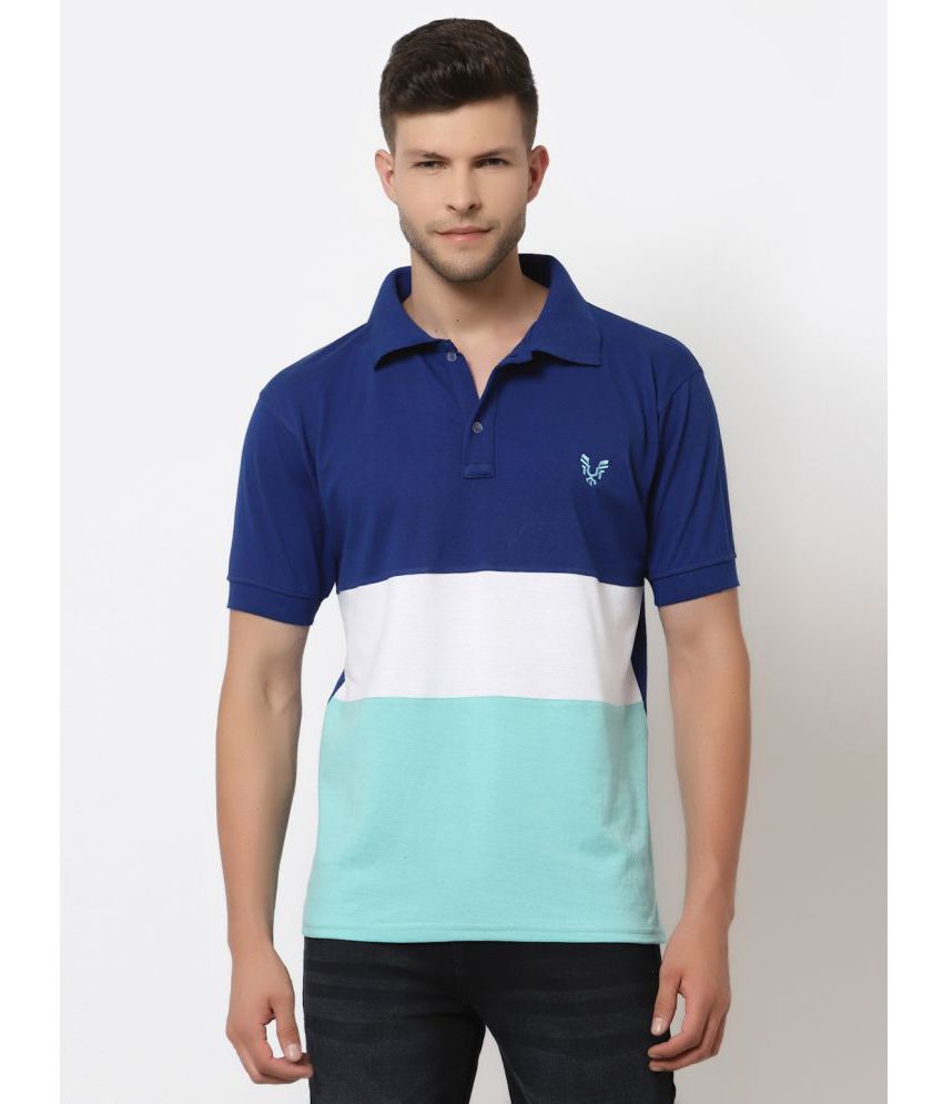     			Uzarus - Blue Cotton Blend Regular Fit Men's Polo T Shirt ( Pack of 1 )