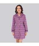 Cutecumber Polyester Shirt Dress For Girls ( Pack of 1 , Mauve )