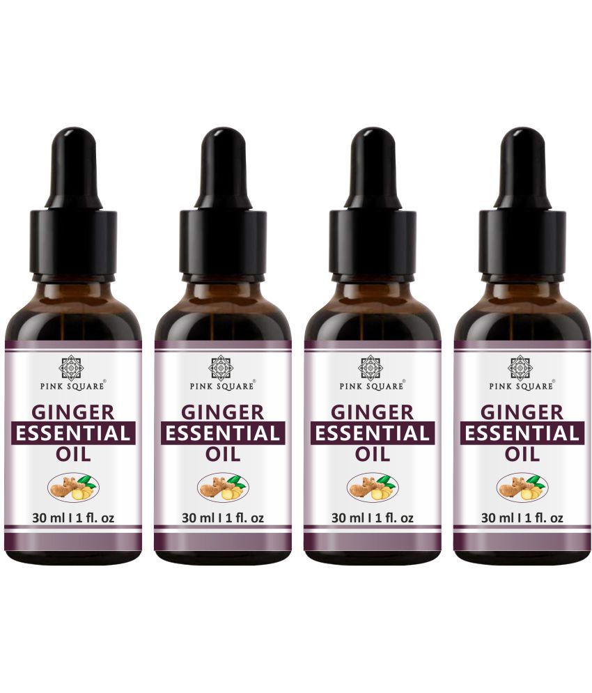     			pink square 100% Pure Ginger Essential Oil For Belly,Thighs & Reduce Fat Shaping & Firming Oil 30 mL Pack of 4