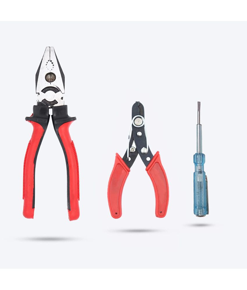     			Aldeco Hand Tool Kit- Heavy Duty Grip Plier (Pilash), Wire Cutter & Tester . Combination of Hand Tools for Domestic & Industrial Purpose.