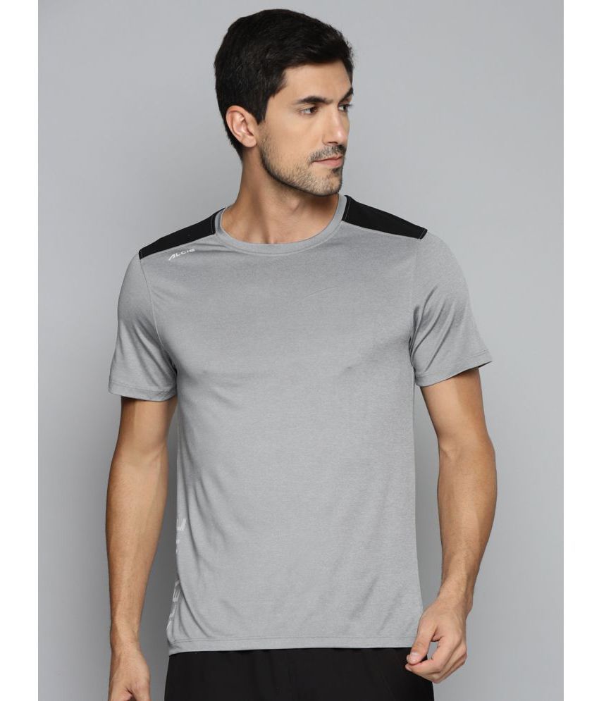     			Alcis - Grey Polyester Slim Fit Men's Sports T-Shirt ( Pack of 1 )