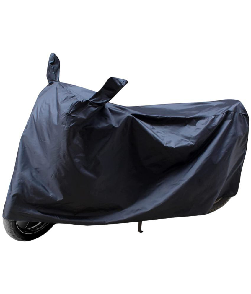     			AutoRetail - Black Dust Proof Two Wheeler Polyster Cover With (Mirror Pocket) for Hunk ( Pack of 1 )