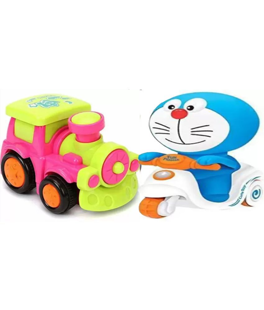 Doraemon Pressure Friction Toddler & Unbreakable Friction Car Toys red
