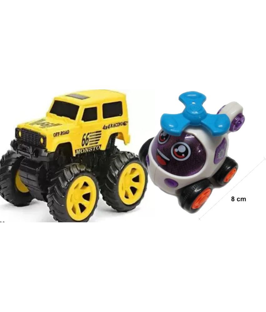 Friction powerred push Go Toy purple & Mini Monster Trucks Friction Powered Cars for Kids Big Tires Baby Boys Super Cars Truck Children Gift Toys Mini Rock Crawler