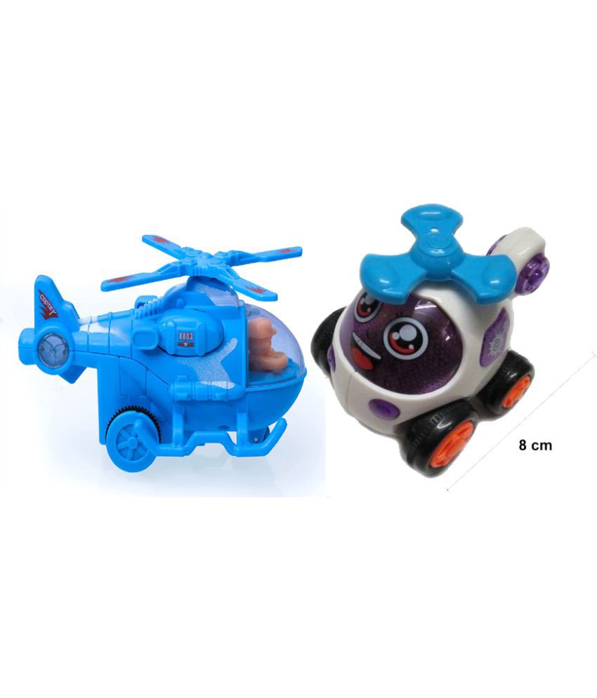 Friction powerred push Go Toy purple & Tazomi Kids Friction Powered PushGo Mini Army Toys, Assorted Multicolored Helicopter blue