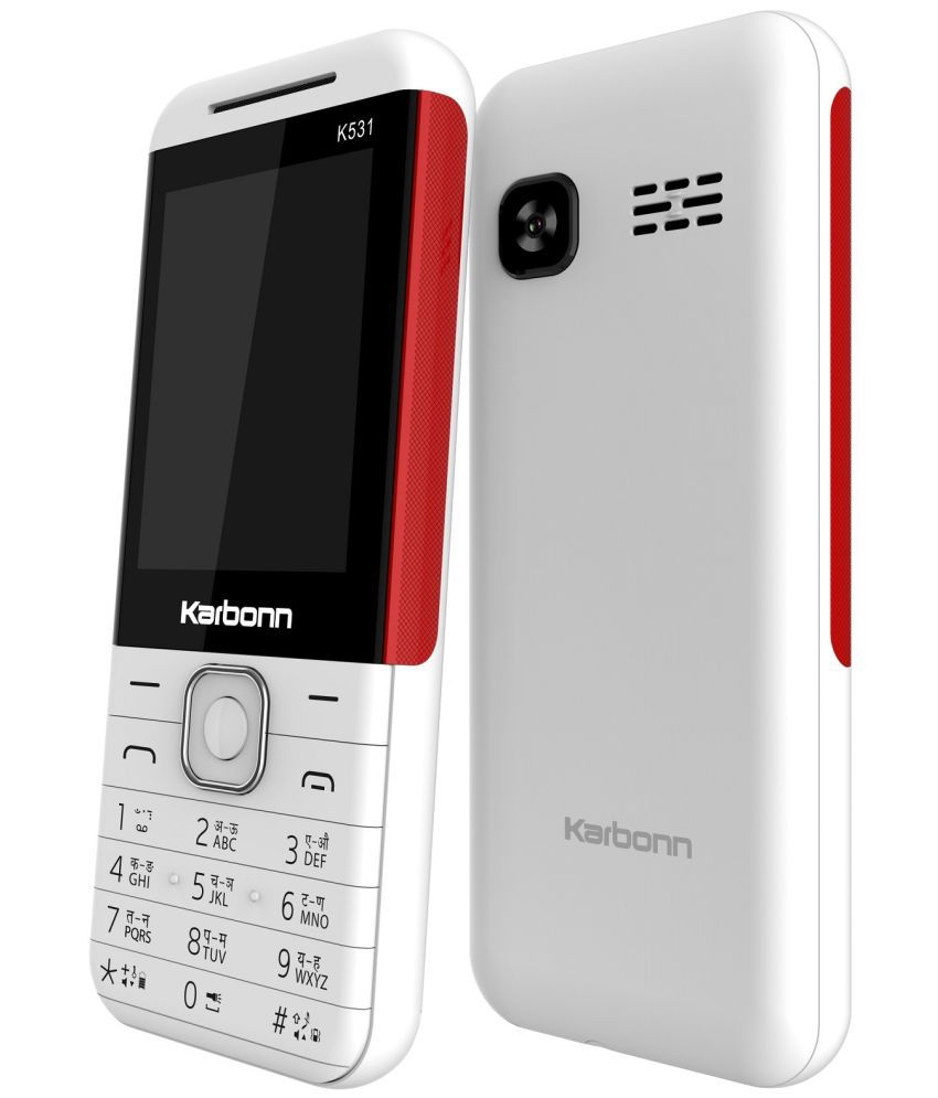     			Karbonn K531 Dual SIM Feature Phone White Red