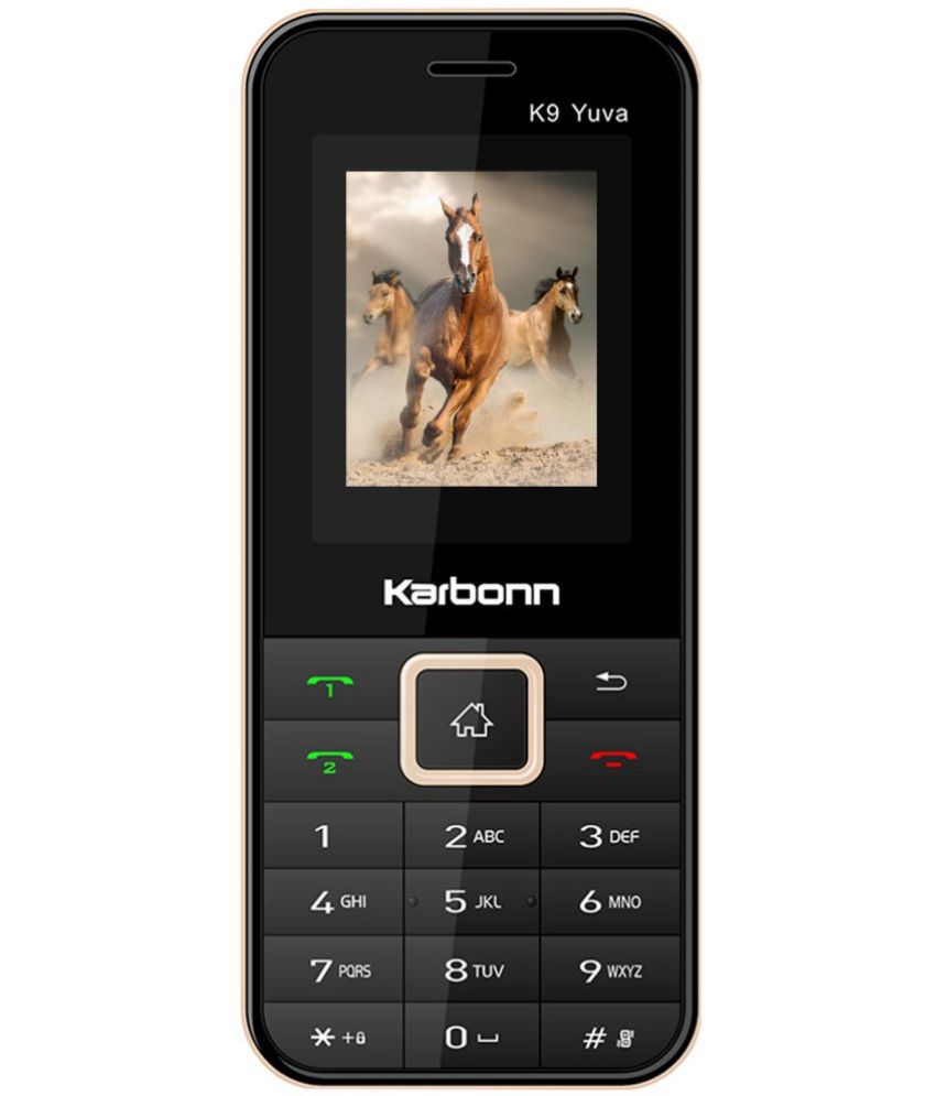     			Karbonn k9 yuva Dual SIM Feature Phone Black Gold