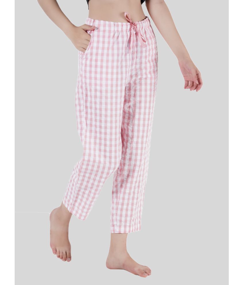     			STYLE SHOES - Pink Rayon Women's Nightwear Pyjama ( Pack of 1 )