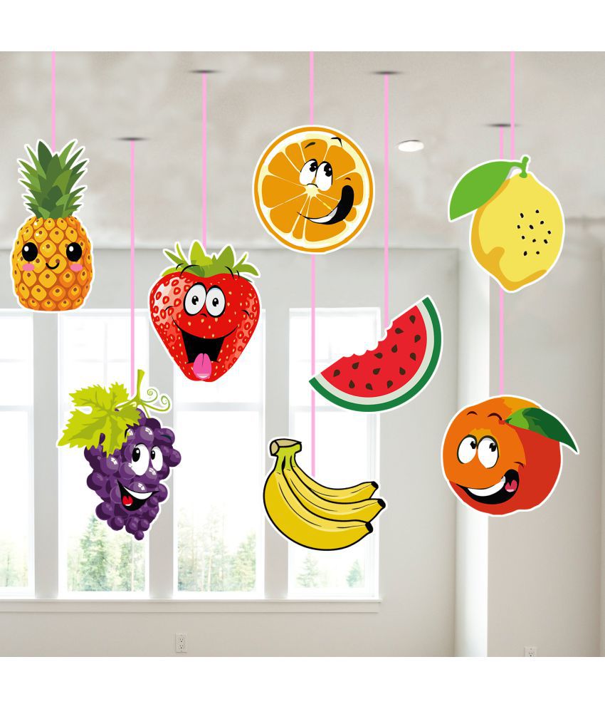     			Zyozi Fruit Theme Birthday Ceiling Hanging Streamers Kids Theme for Baby Shower Birthday Decorations Supplies (Pack of 8)