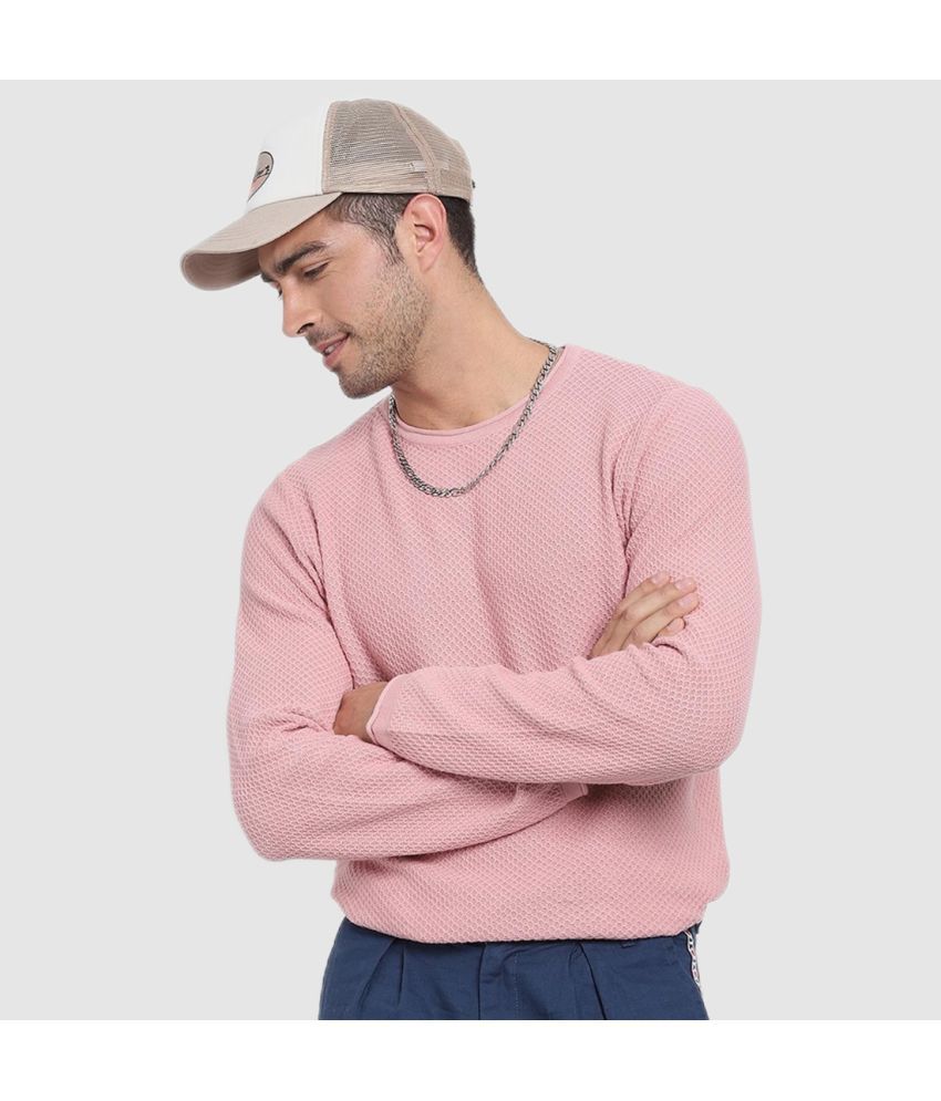     			Bewakoof - Pink Cotton Men's Pullover Sweater ( Pack of 1 )