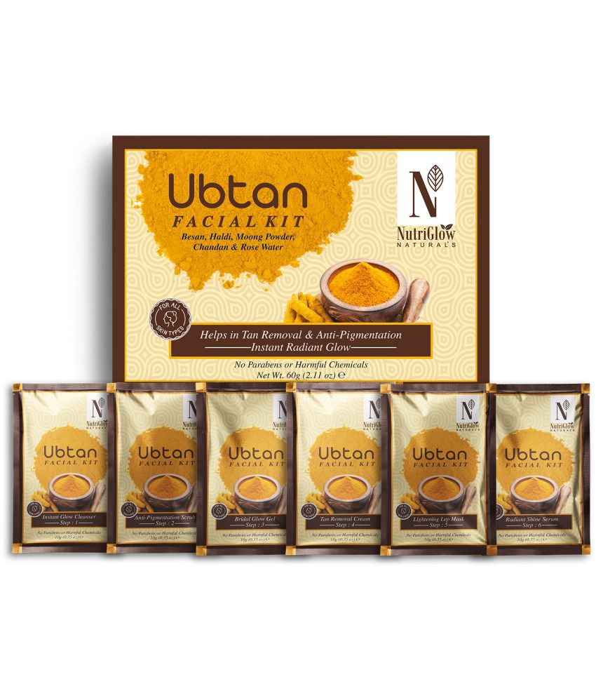    			NutriGlow NATURAL'S Ubtan Facial Kit For Glowing Skin, Tan Removal With Haldi & Chandan, 60gm
