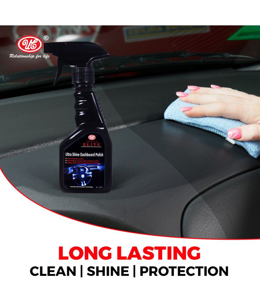     			UE Elite Dashboard Polish/Cleaner For All Cars and Bike - Dry to touch and Rich Matte Finish (Plastic, Rubber, Leather Seat) - 200 ml