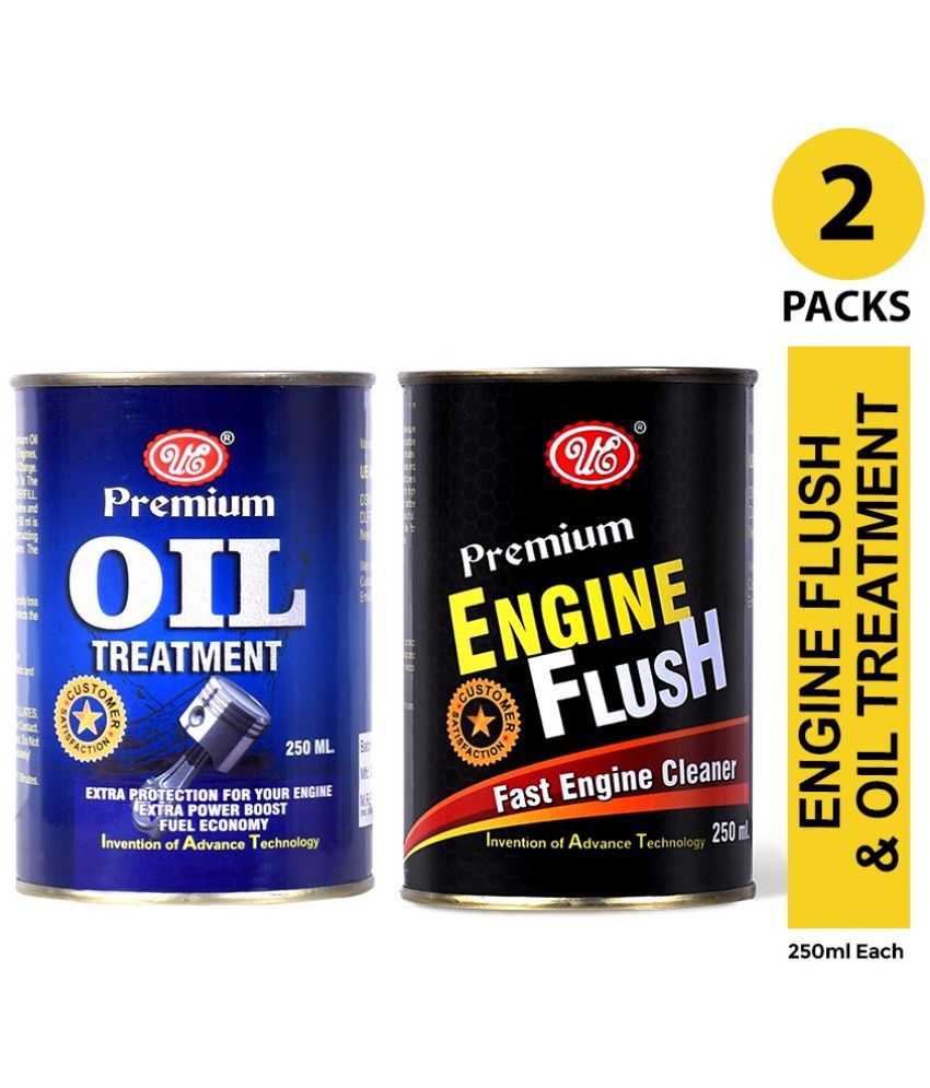     			UE Premium Engine Flush and Oil Treatment Friction & Sound Reducer, Remove Sludge & Deposits for All Car SUV & Auto - 250 ML Each (Combo)