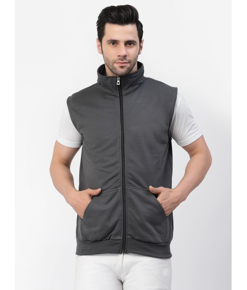     			Uzarus - Grey Cotton Blend Regular Fit Men's Casual Jacket ( Pack of 1 )