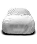 Autoretail Dust Proof Car Body Polyster Cover For Tata Zest With Mirror Pocket Silver (Pack Of 1)