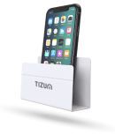 Tizum Wall Hanging Mobile Holder Stand, Charging Holder with Adhesive Strips Compatible with iPhones, Smartphones and Mini Tablet, Mobile Phone Organizer Stand, Storage Case for Remote