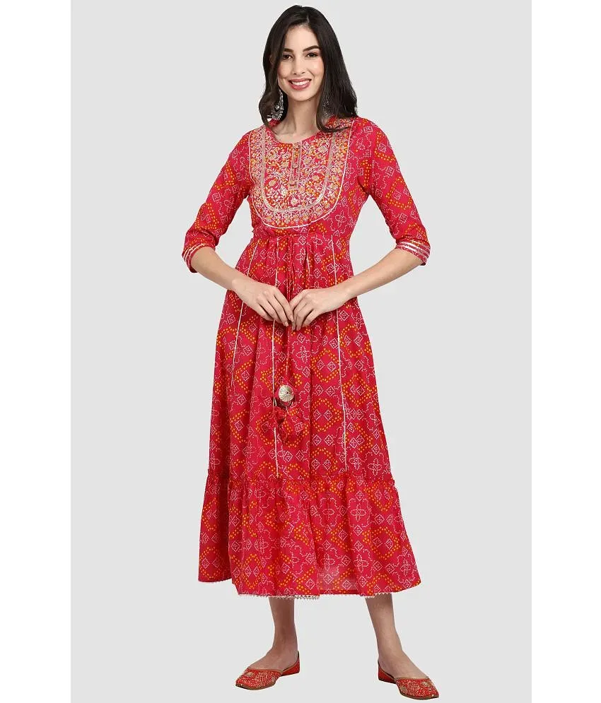 Snapdeal anarkali cotton on sale kurti