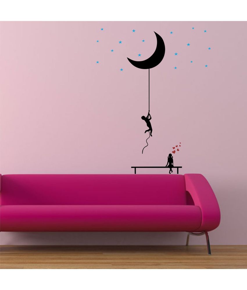     			Asmi Collection Bring Stars from Sky Love Wall Sticker ( 140 x 105 cms )