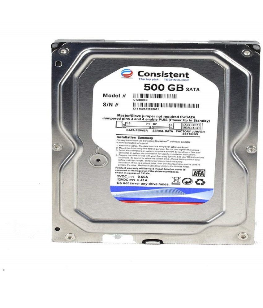 Consistent 500 GB Hard Disk for Desktop Buy Consistent 500 GB Hard