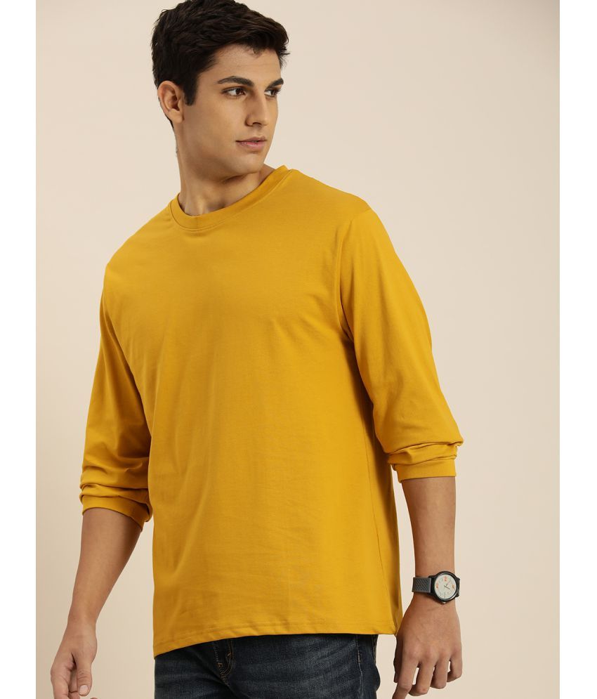     			Dillinger - Mustard 100% Cotton Oversized Fit Men's T-Shirt ( Pack of 1 )