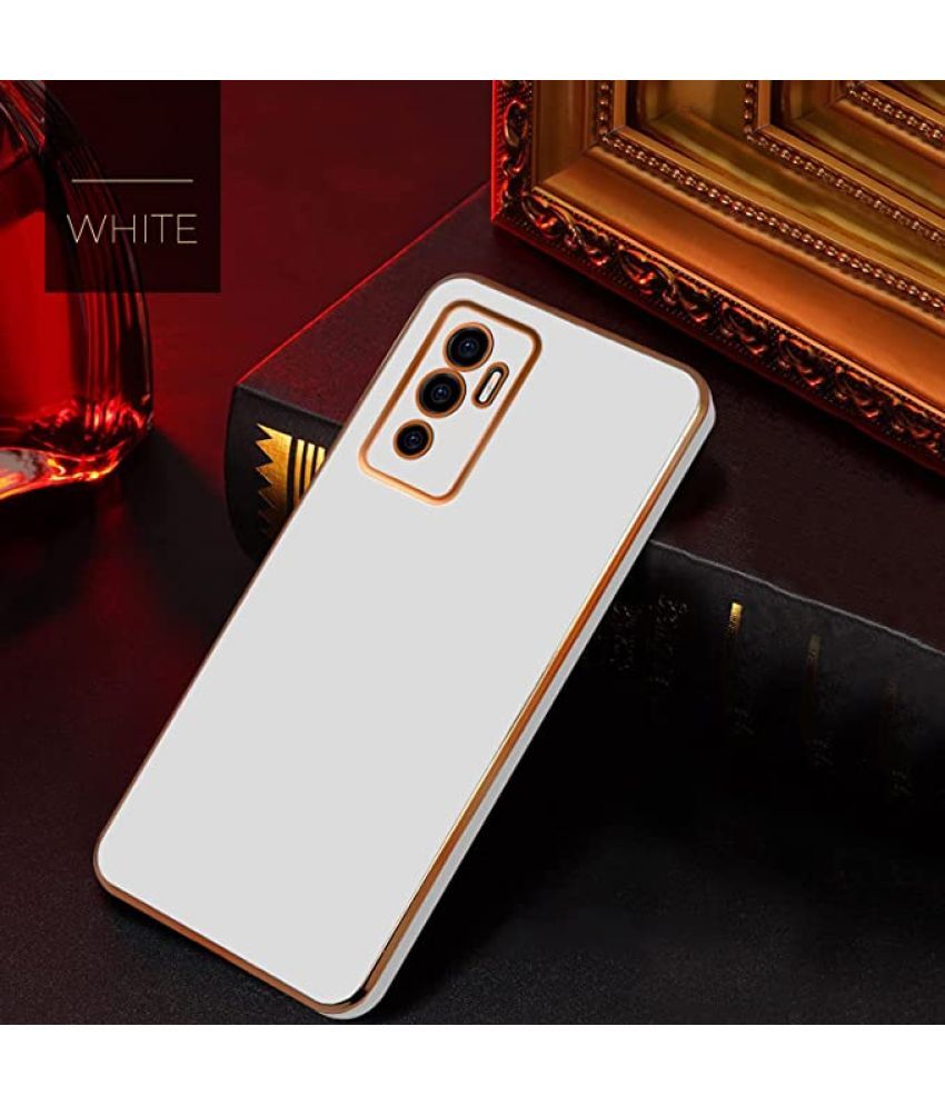     			Doyen Creations - White Silicon Silicon Soft cases Compatible For Vivo Y15S ( Pack of 1 )