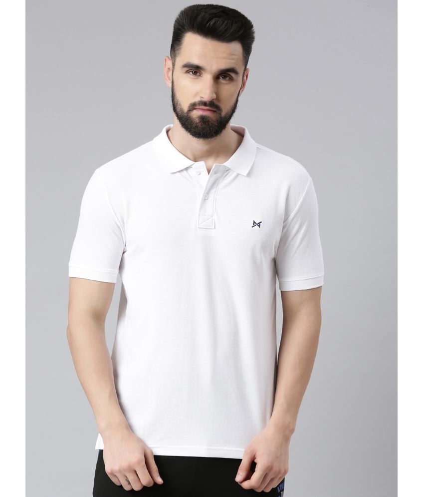     			Force NXT - White Cotton Blend Regular Fit Men's Polo T Shirt ( Pack of 1 )