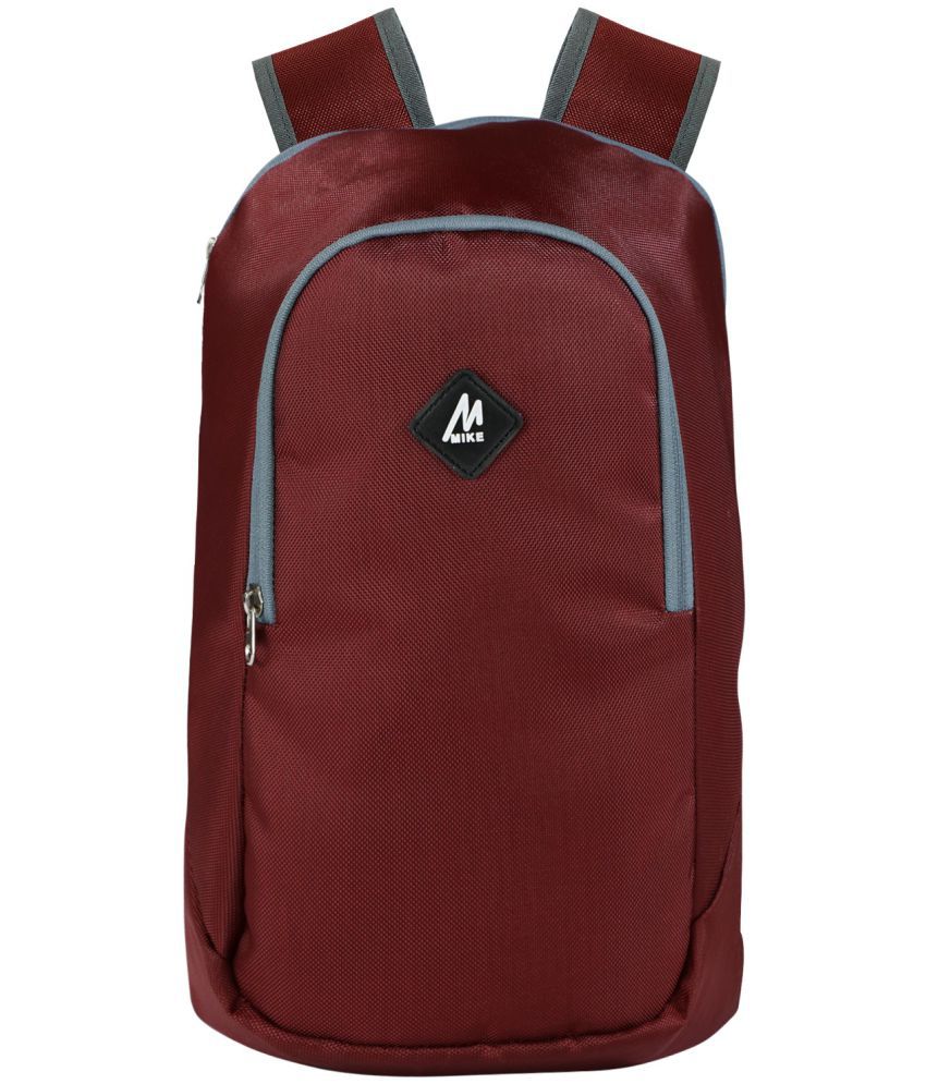 SmilyKiddos 15 Ltrs Maroon Polyester College Bag
