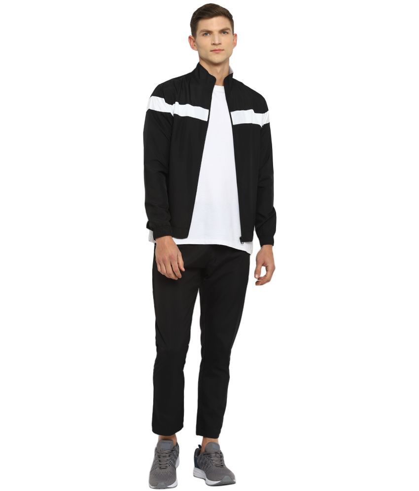 YUUKI - Black Polyester Regular Fit Colorblock Men's Sports Tracksuit ( Pack of 1 )