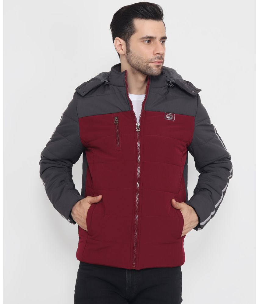     			xohy - Maroon Nylon Regular Fit Men's Quilted & Bomber Jacket ( Pack of 1 )