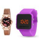 DECLASSE - Rose Gold Resin Analog-Digital Couple's Watch