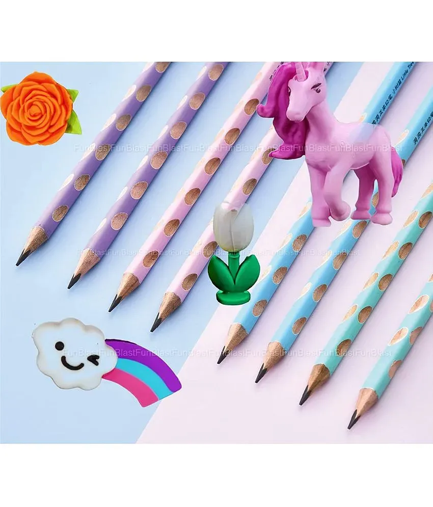 Unicorn Stationary Kit for Girls Pencil Pen Book Eraser Sharpener -  Stationary Kit Set for Girls/Birthday Gift (Multicolor)