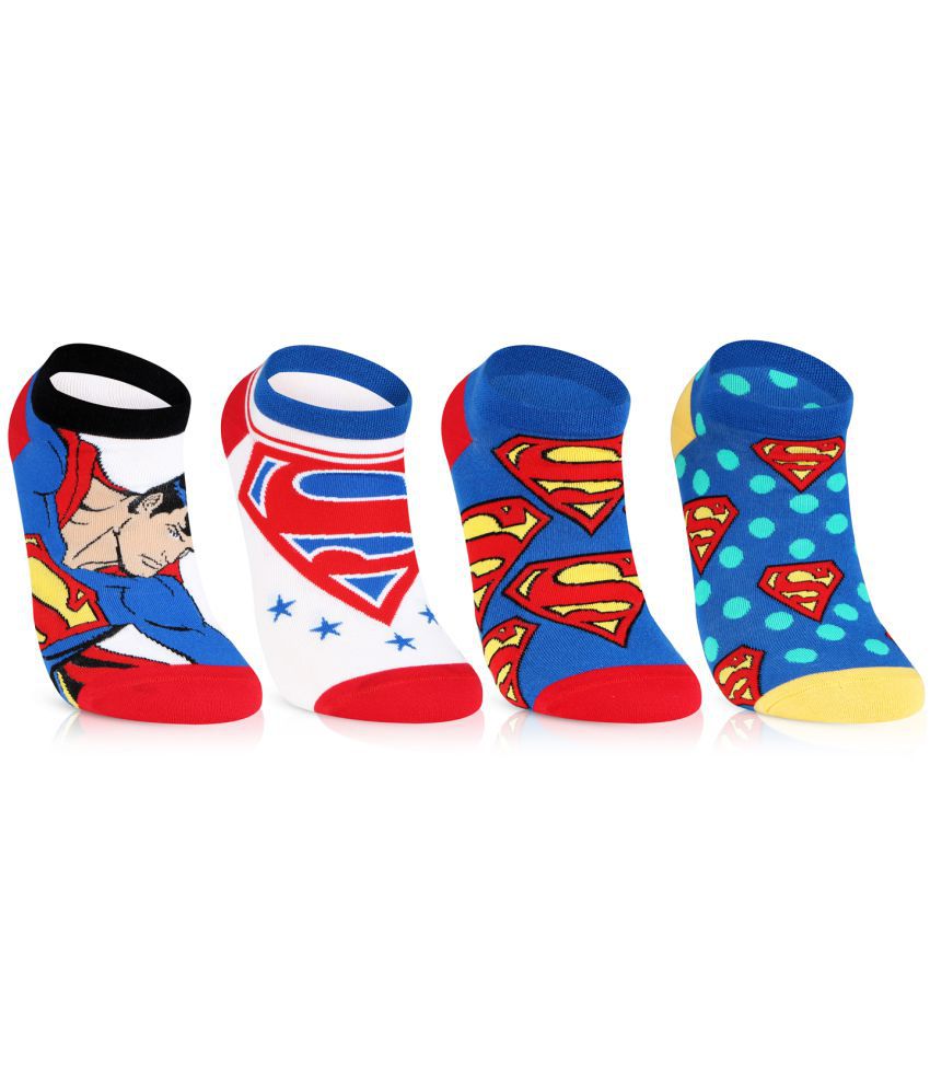     			Bonjour - Cotton Blend Men's Self Design Multicolor Ankle Length Socks ( Pack of 4 )