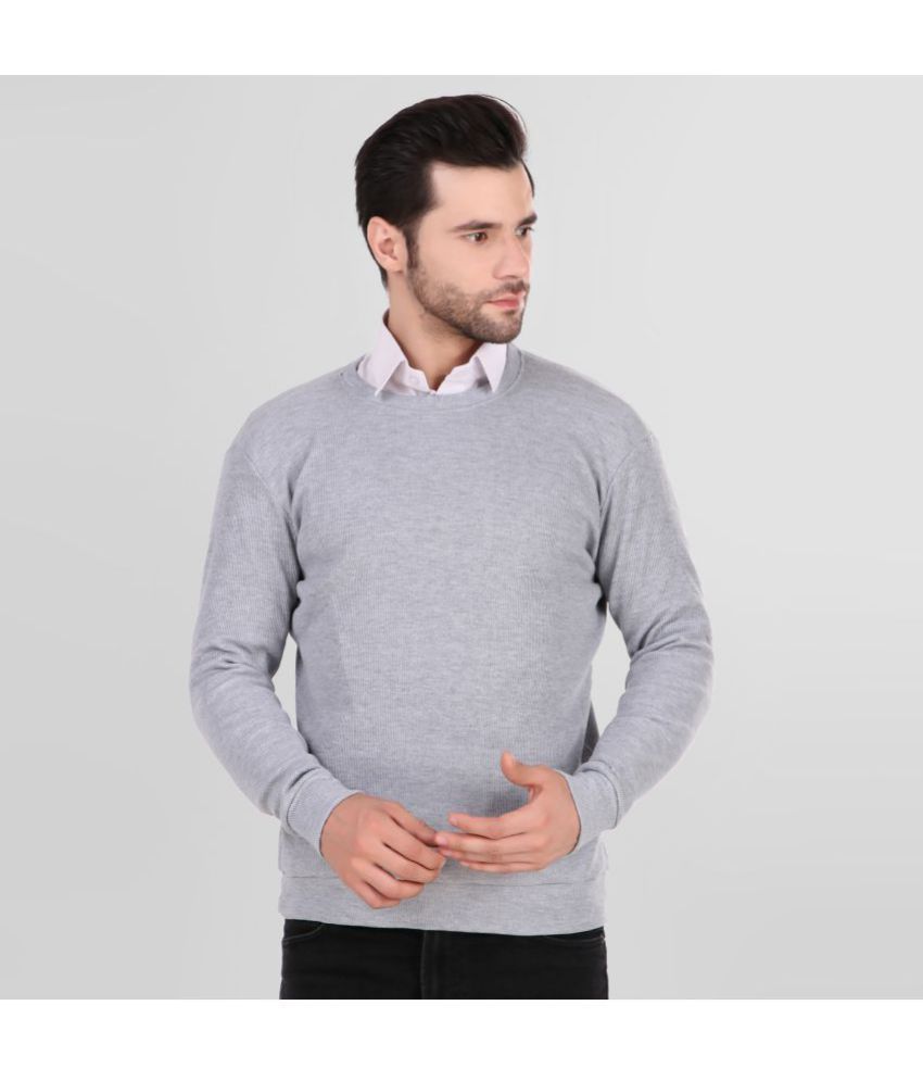     			Diaz - Grey Woollen Men's Pullover Sweater ( Pack of 1 )