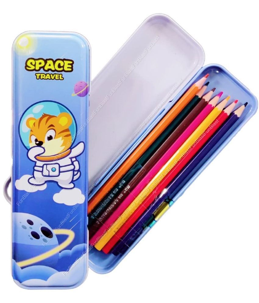     			FunBlast Pencil Box for Kids, Metal Pencil Box, Pencil Box for Girls, Pencil Case, Return Gifts for Kids, Pencil Box Boys, Stationary Gifts for Kids (Space)