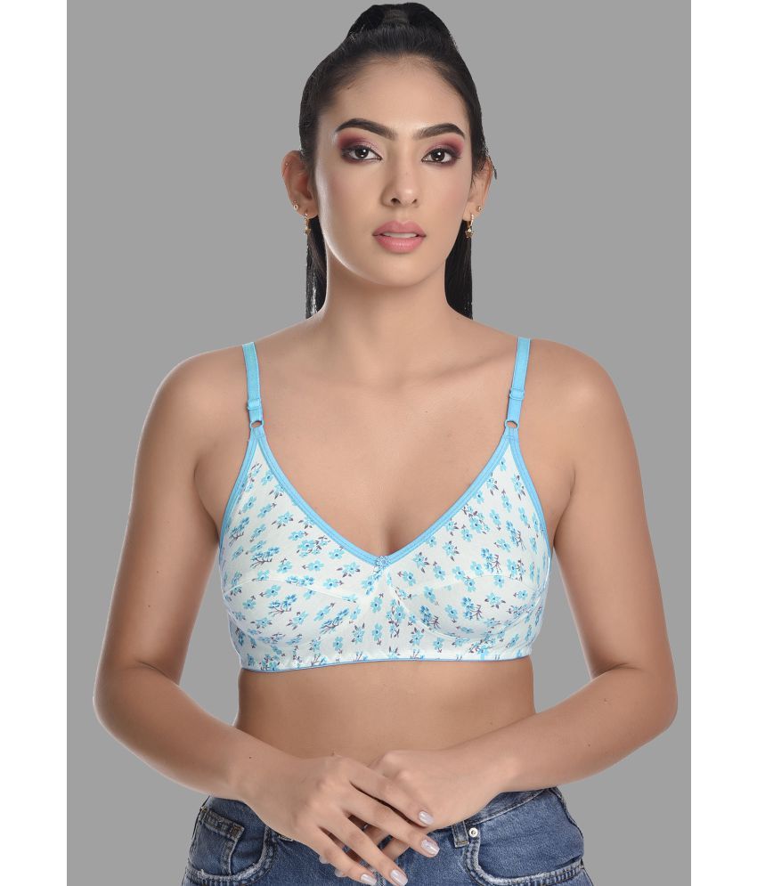     			Madam Cotton Blend Non Padded Women's Everyday Bra ( Blue )