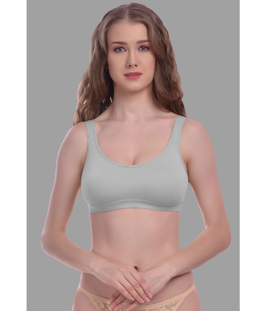     			Madam Cotton Blend Non Padded Women's Everyday Bra ( Light Grey )