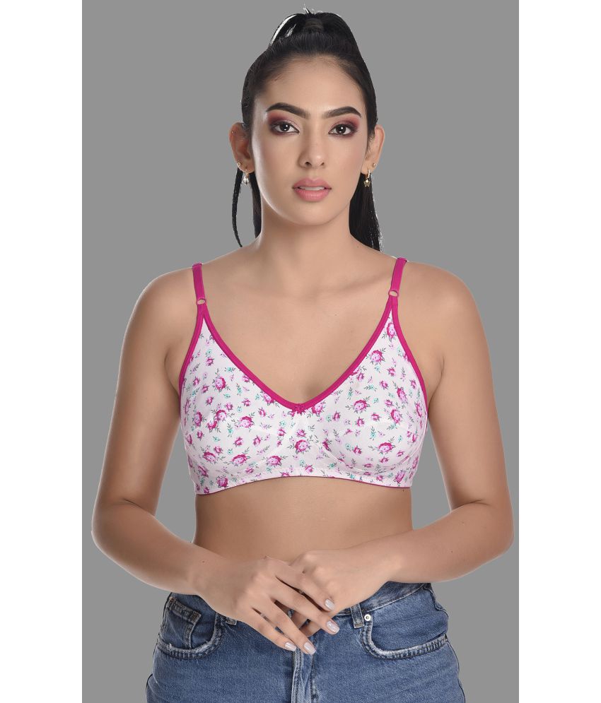     			Madam - Pink Cotton Blend Non Padded Women's Everyday Bra ( Pack of 1 )