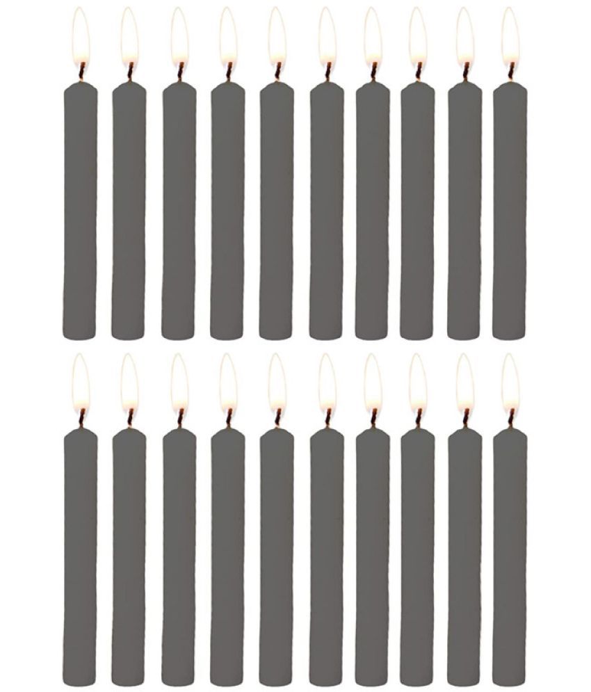     			PROSPERRO LUMO - Grey Unscented Pillar Candle 10 cm ( Pack of 20 )