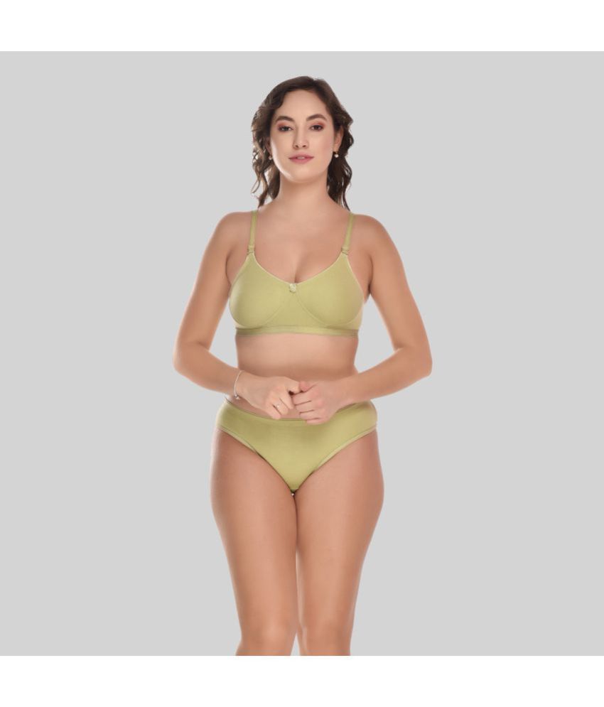     			Viral Girl Cotton Women's Bra & Panty Set ( Lime Green ) NA