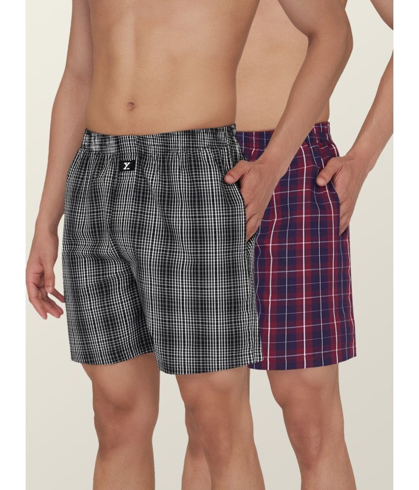     			XYXX Pack of 2 Cotton Blend Men's Boxer- ( Multicolor ) XYBOX2PCKN244