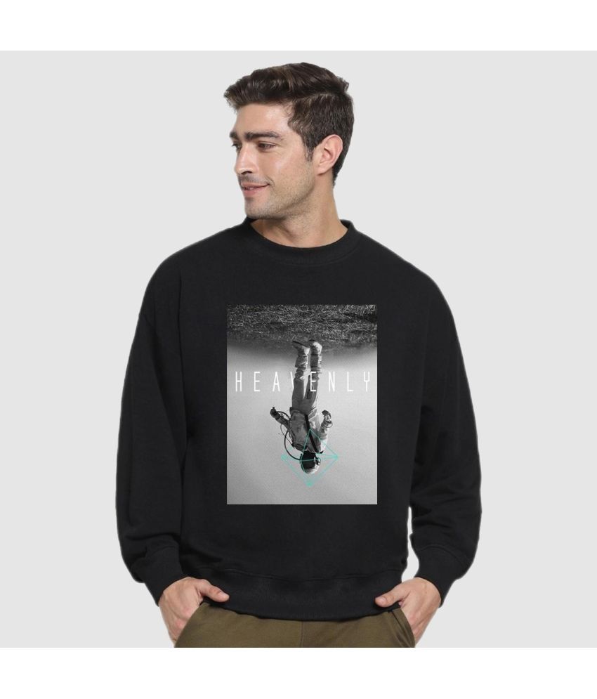     			Bewakoof - Black Fleece Relaxed Fit Men's Sweatshirt ( Pack of 1 )