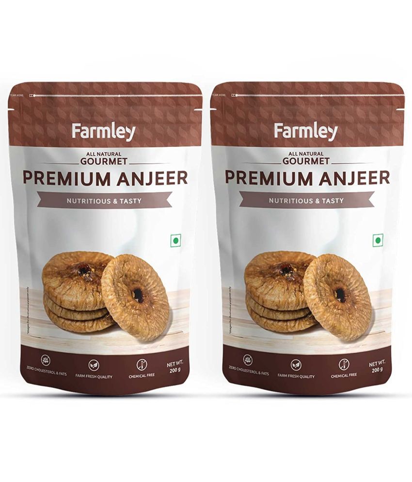     			Farmley Premium Afghani Dried Anjeer Rich Source of Vitamins Dietary Fiber Figs Dry Fruits Pack Of 2 , Each 200g