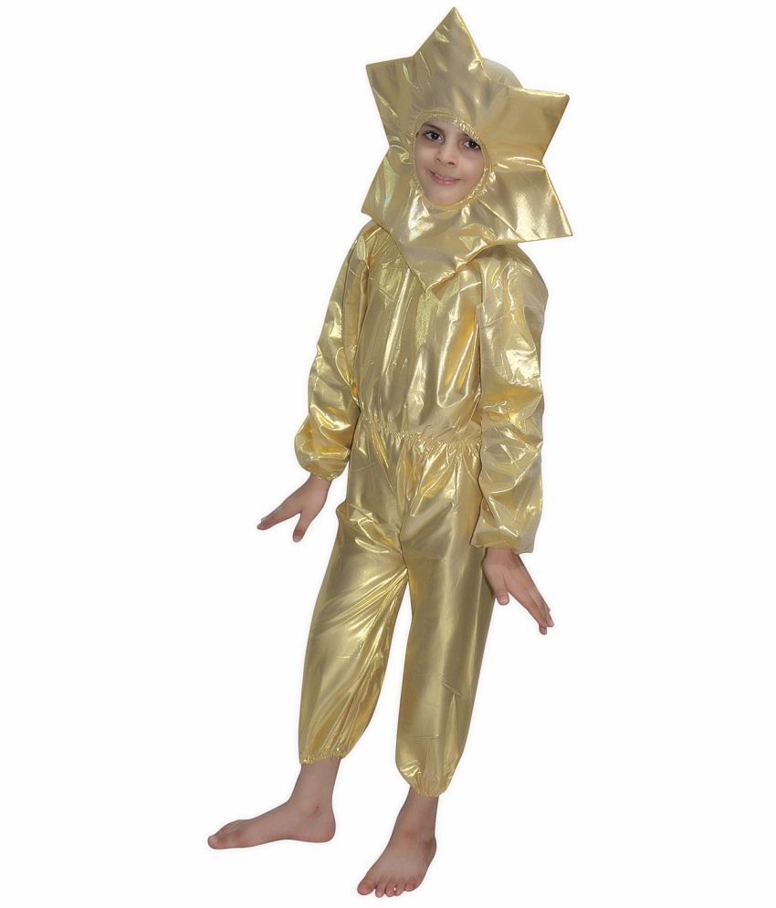     			Kaku Fancy Dresses Nature Theme Sun Golden Costume - 3-4 Years, for Boys & Girls