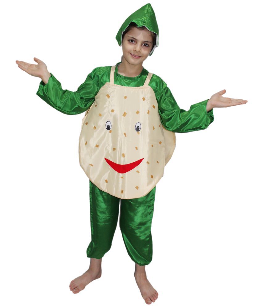     			Kaku Fancy Dresses Potato Vegetables Costume -Cream, 10-12 Years, for Boys & Girls