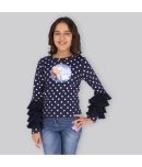 Cutecumber Pack of 1 Girls Georgette Top ( Navy )