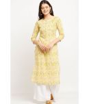 Rajnandini - Yellow 100% Cotton Women's A-line Kurti ( Pack of 1 )