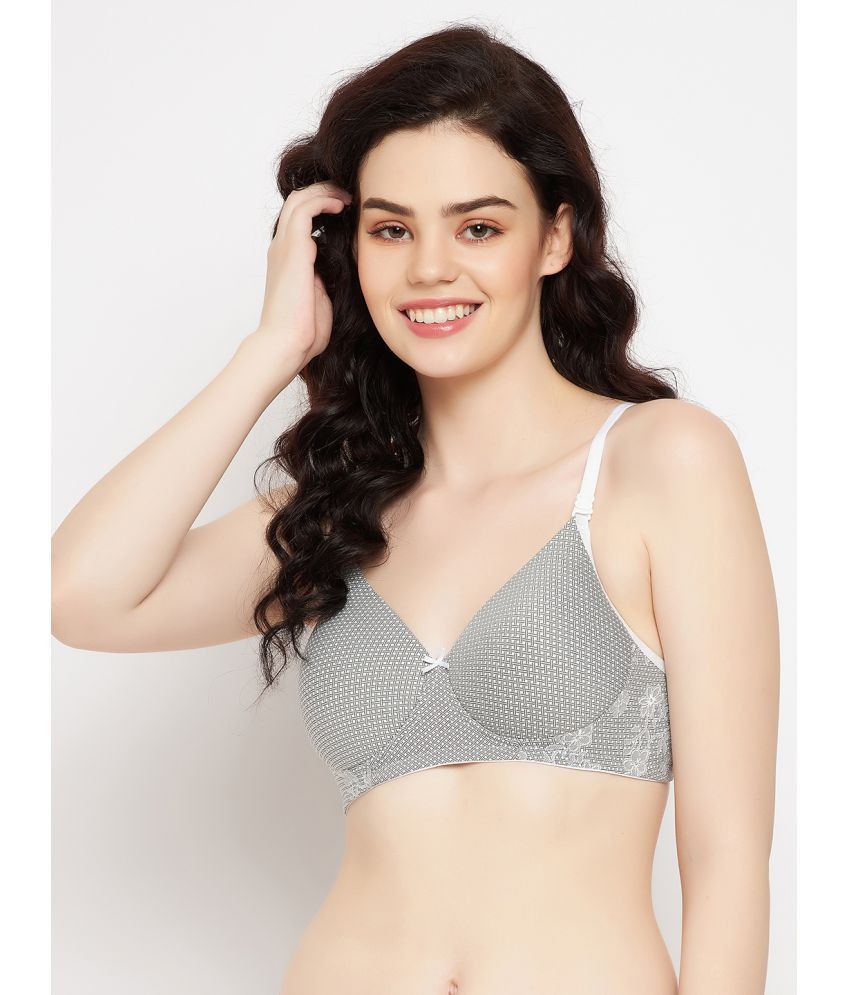     			Clovia Nylon Lightly Padded Women's Push Up Bra ( Grey Melange )