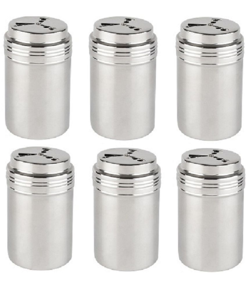     			Dynore - Steel Silver Spice Container ( Set of 6 - 200 )