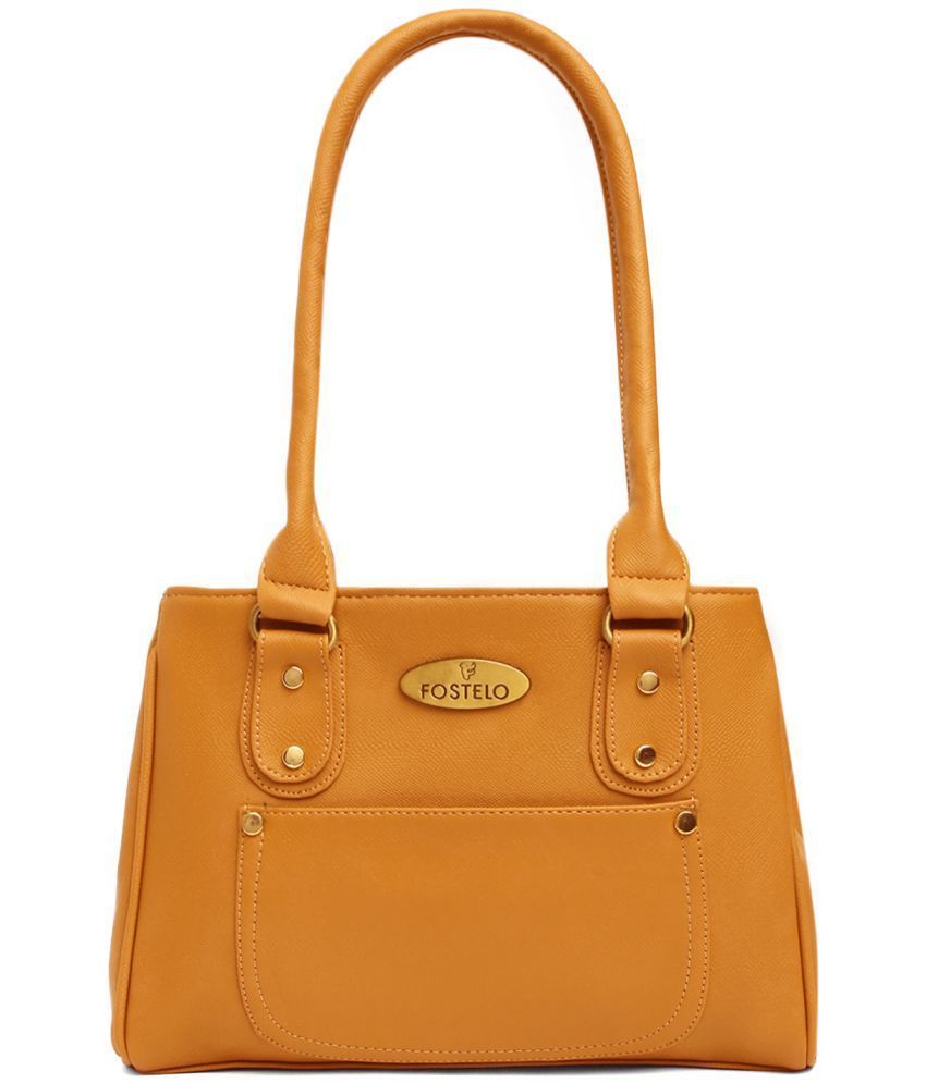     			Fostelo - Orange PU Shoulder Bag