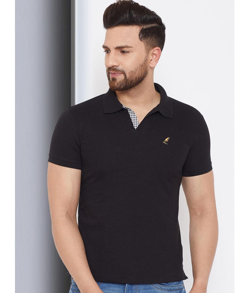     			HARBOR N BAY - Black Cotton Blend Regular Fit Men's Polo T Shirt ( Pack of 1 )